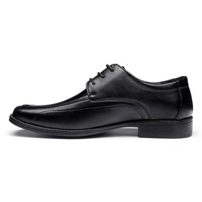 Negro de cuero genuino de negocios zapatos