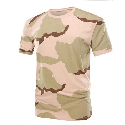 Militar desierto camuflaje de color de manga corta camiseta