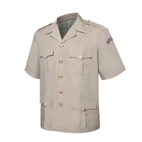 Mens khaki military shirt