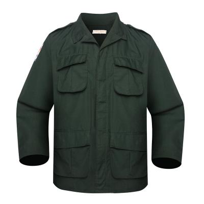 Olive green military uniform