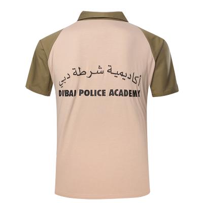 Policía militar algodón manga corta polo camisa