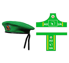 Boina con la insignia de la Unión Africana