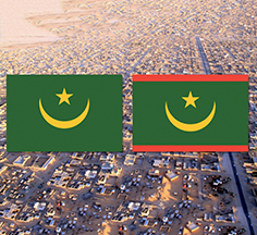 La bandera nacional de Mauritania